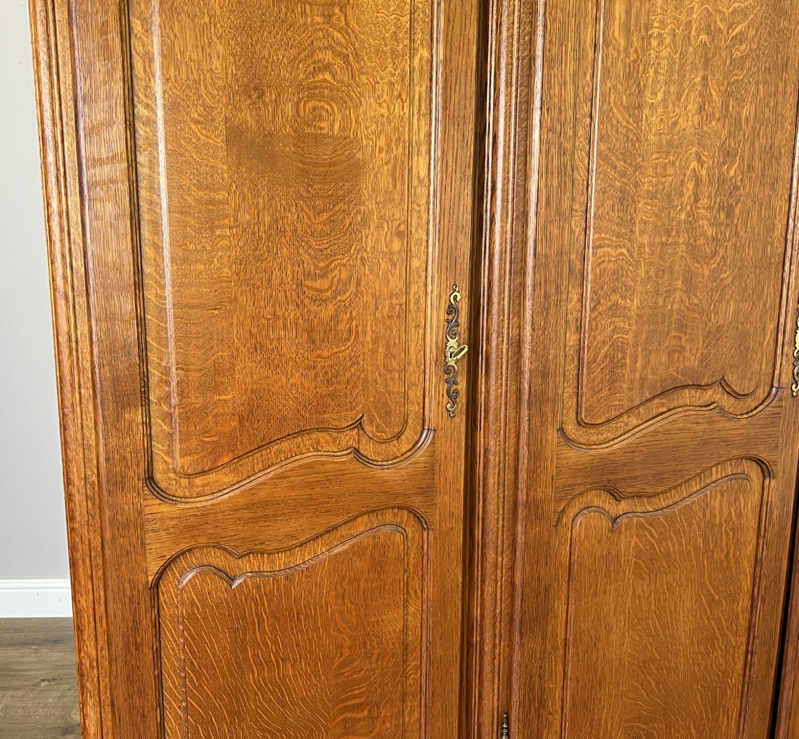 Wardrobe Vintage French Louis XVI Style Oak Four Door Carved Armoire Lot 6110 photo buy