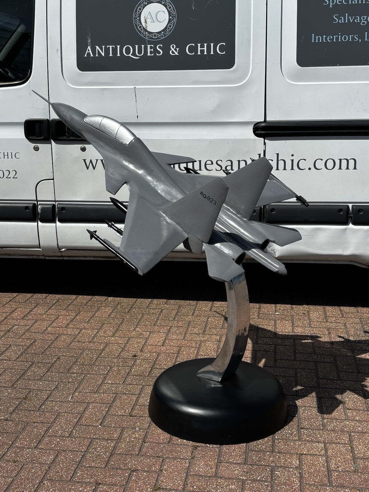 photo for sale Huge Metal Model Of A Fighter Jet. Ex Museum Display Piece