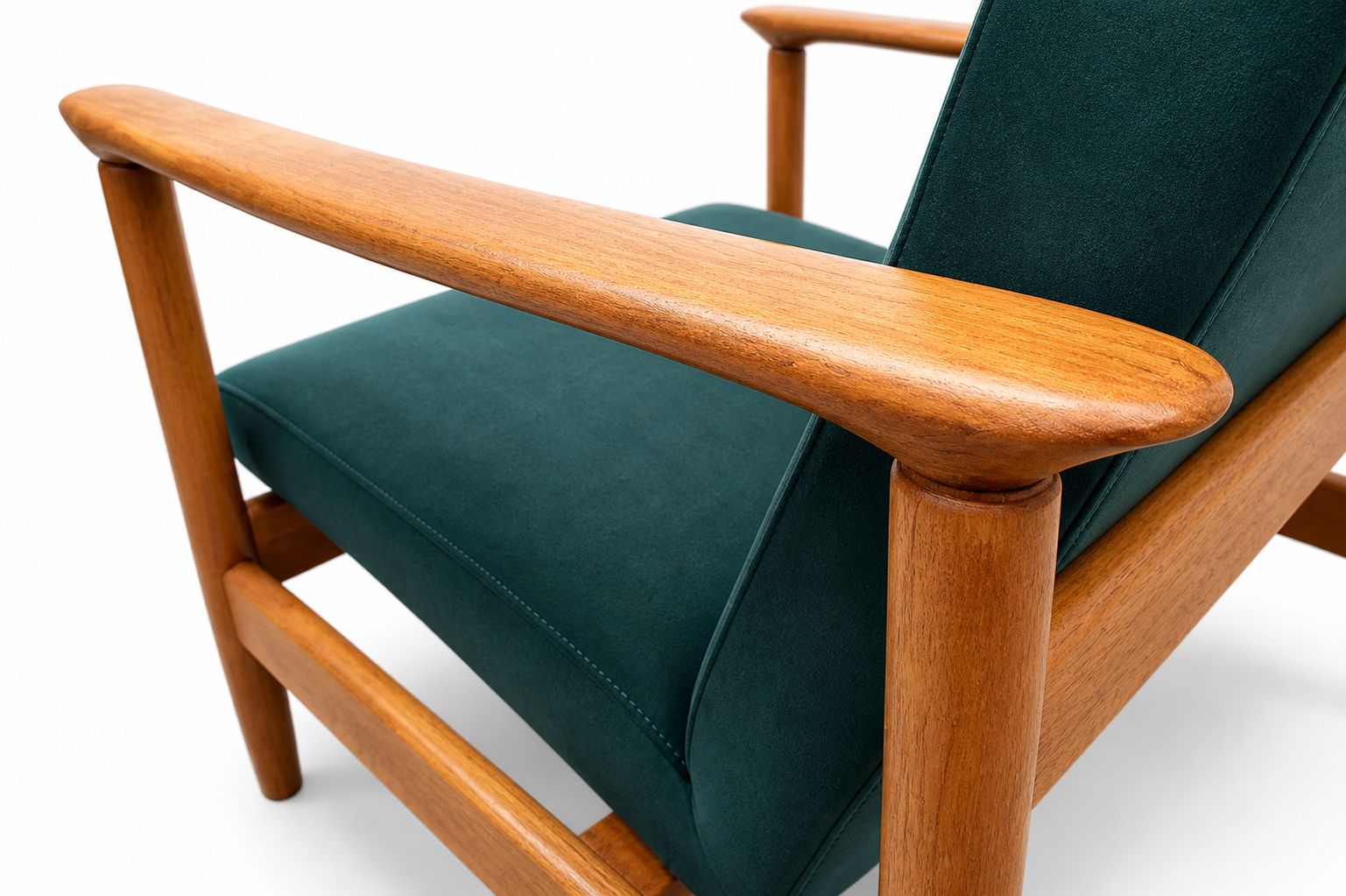 1965 Chair By Edmund Homa, Model Gfm 142 In Green Velvet photo 550.0