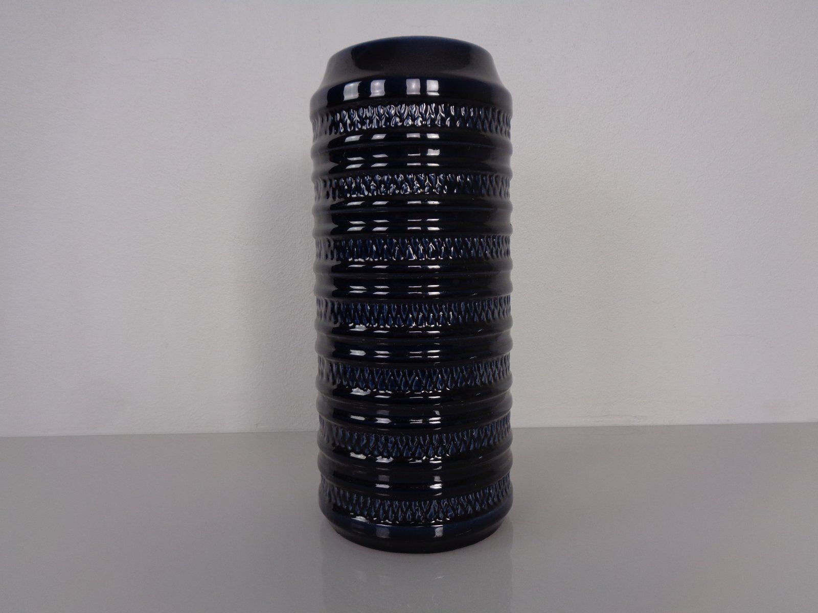 Dark Blue E4 30 Ceramic Vase From Carstens Tönnieshof, Germany, 1960s photo for sale