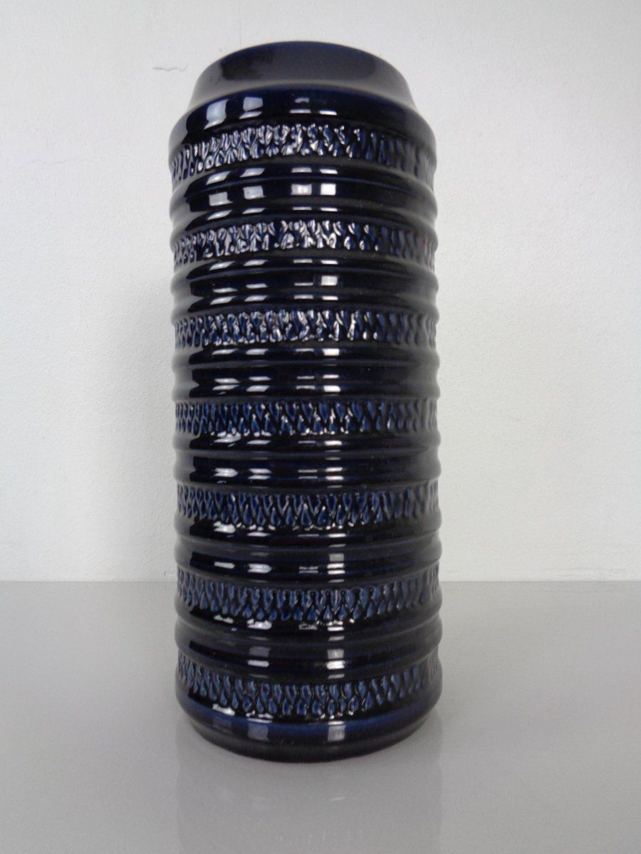 Dark Blue E4 30 Ceramic Vase From Carstens Tönnieshof, Germany, 1960s photo Home Decor