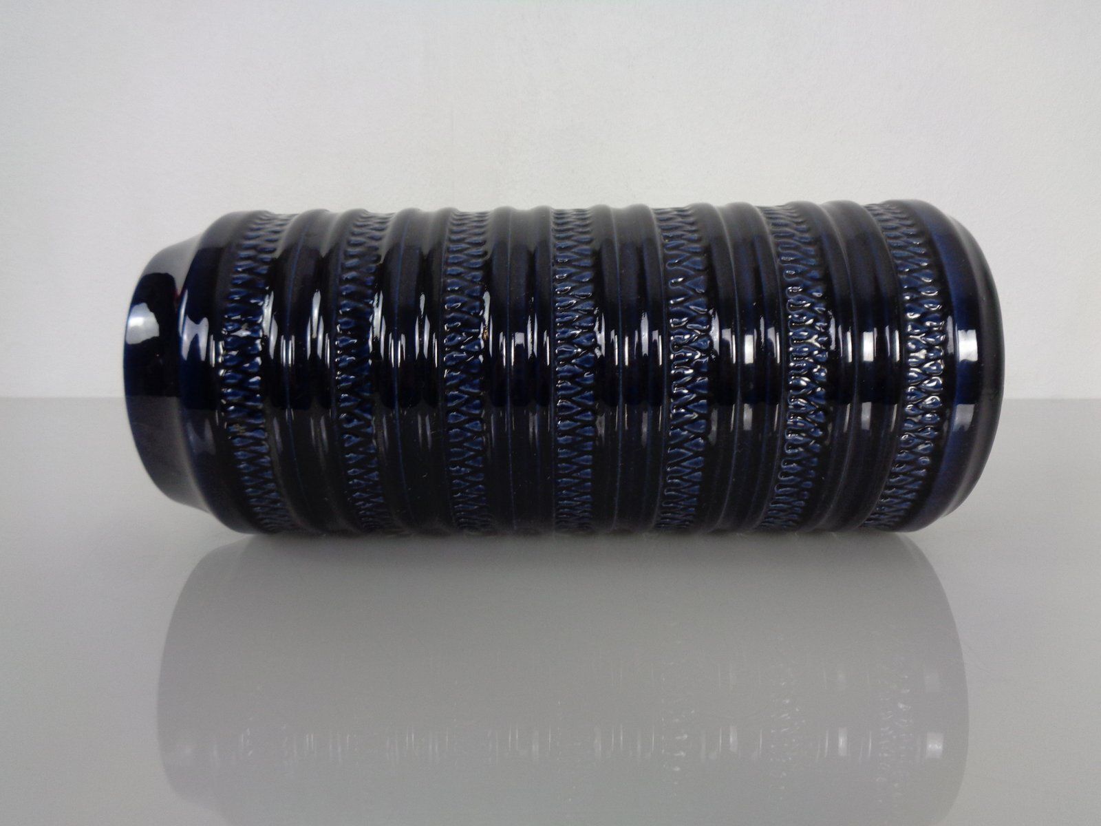 Dark Blue E4 30 Ceramic Vase From Carstens Tönnieshof, Germany, 1960s photo vintage