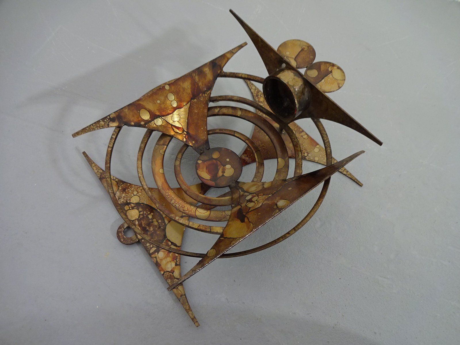 Brutalist Iron Candleholder By Henrik Horst, Denmark, 1960s photo vintage