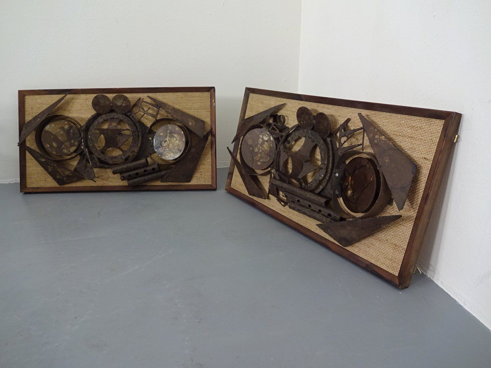 Brutalist Metal Wall Panels By Henrik Horst, Denmark, 1960s, Set Of 2 photo furniture