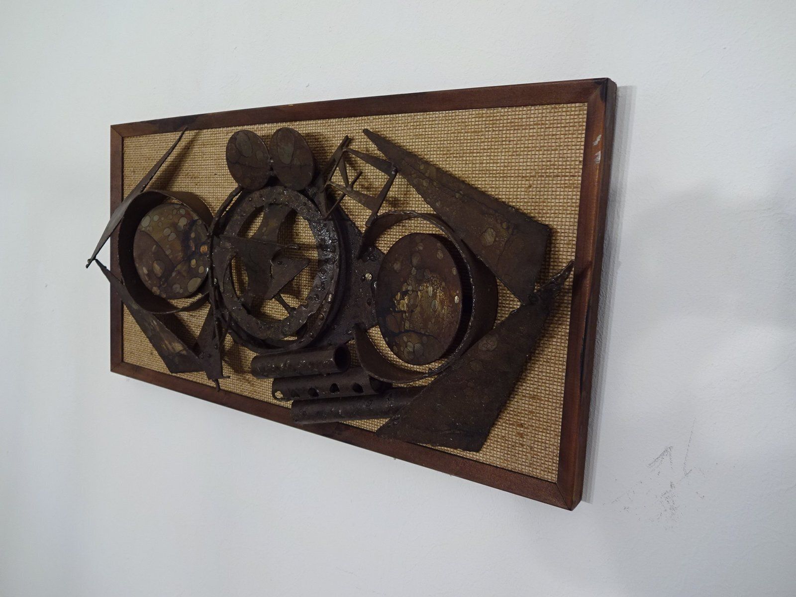 Brutalist Metal Wall Panels By Henrik Horst, Denmark, 1960s, Set Of 2 photo vintage