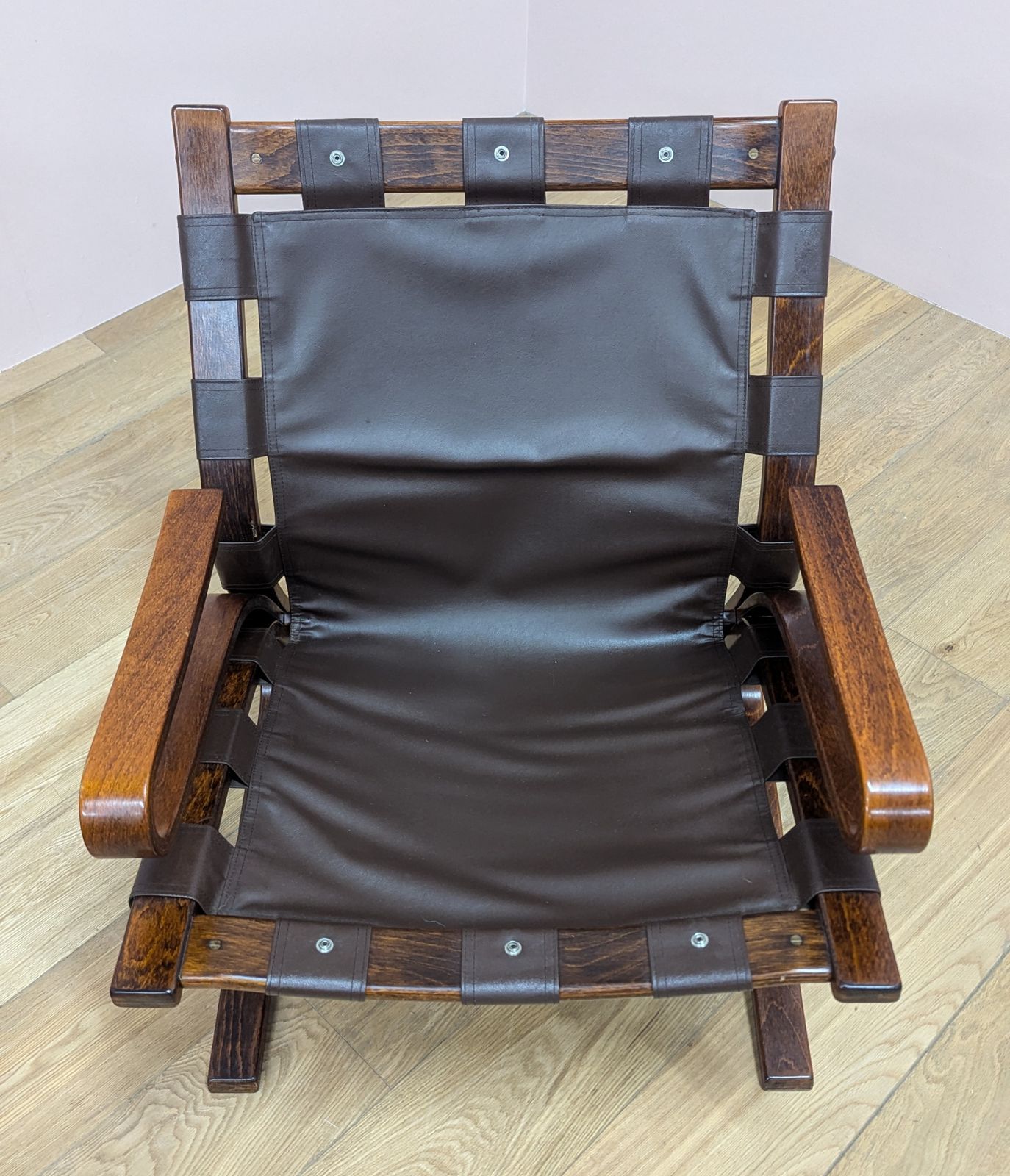 365.0 Original Norwegian 1970’s Skyline Leather Chair By Hove Mobler photo