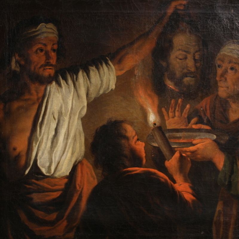 19th Century Flemish Painting, Salome With The Head Of St. John The Baptist photo furniture