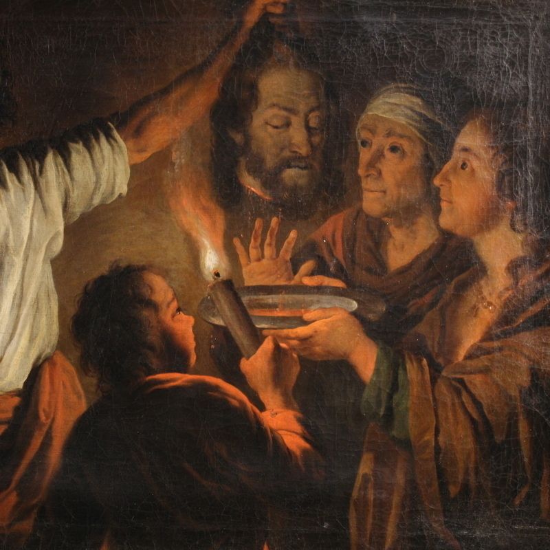 19e-eeuws Vlaams schilderij, Salome met het hoofd van Johannes de Doper photo Kunst