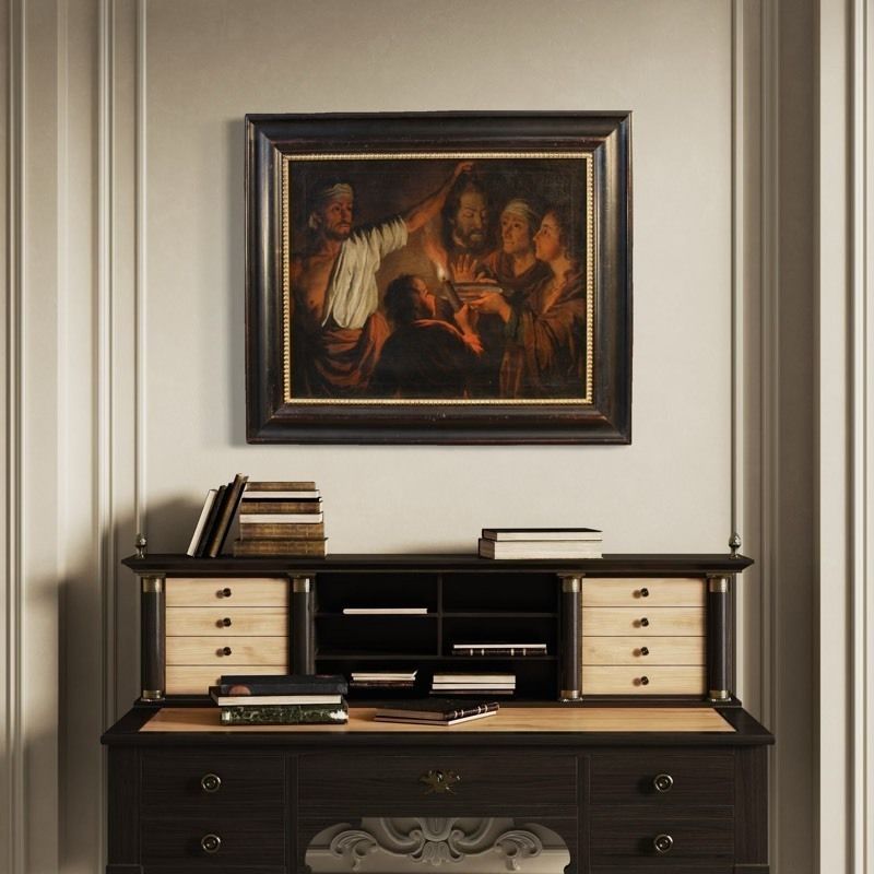 photo for sale 19e-eeuws Vlaams schilderij, Salome met het hoofd van Johannes de Doper