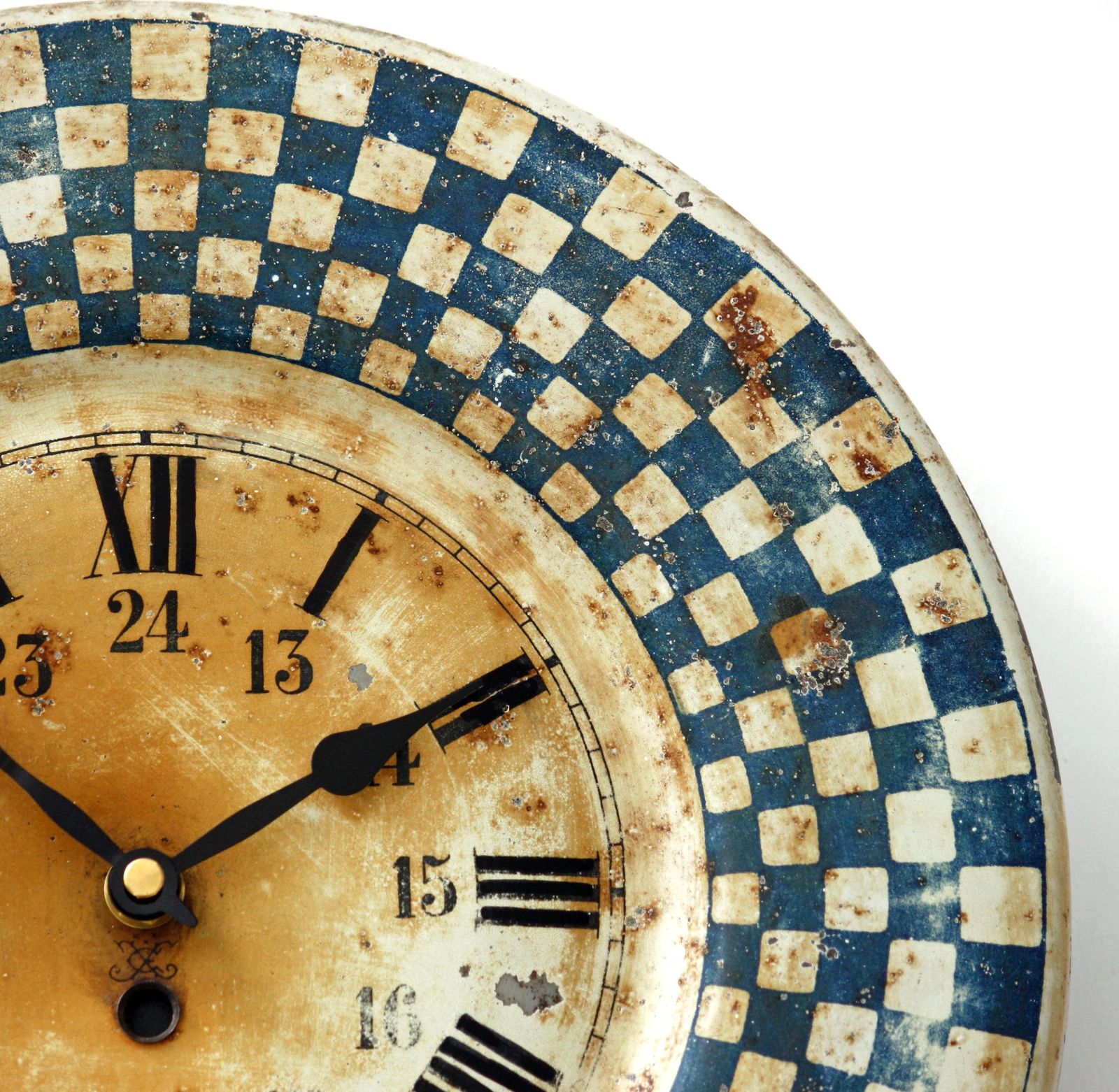 Vintage Japy Wall Clock   33cm French Metal Tin Retro Shabby Chic Art Deco Clock Toleware Gift Off The Wall Clocks photo for sale