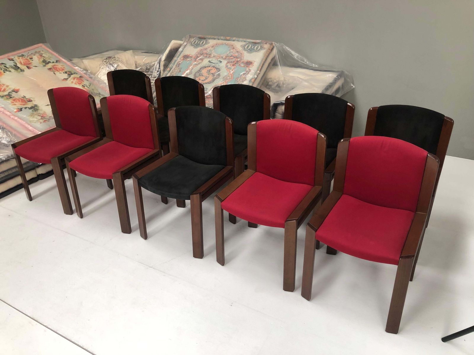 10x Joe Colombo 'Model 300' Dining Chairs For Pozzi, Italy   1965 photo furniture