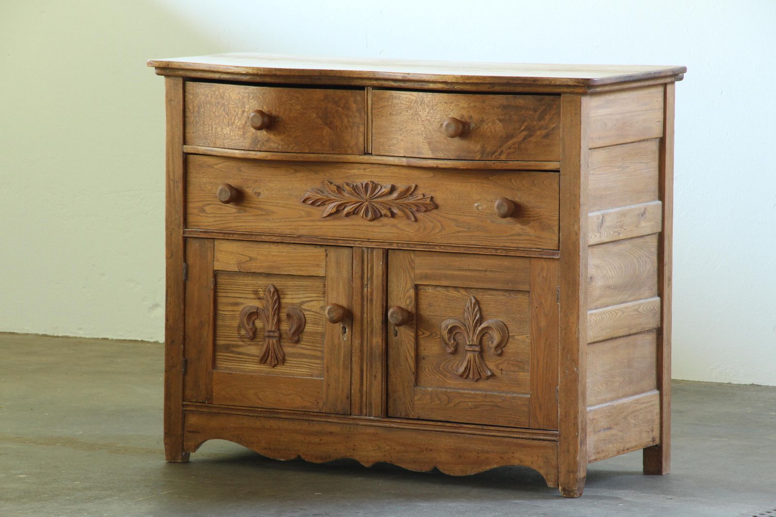 Vintage Farmhoues Cabinet, Commode In Oak Wood, 19th Century Denmark 1850s photo furniture