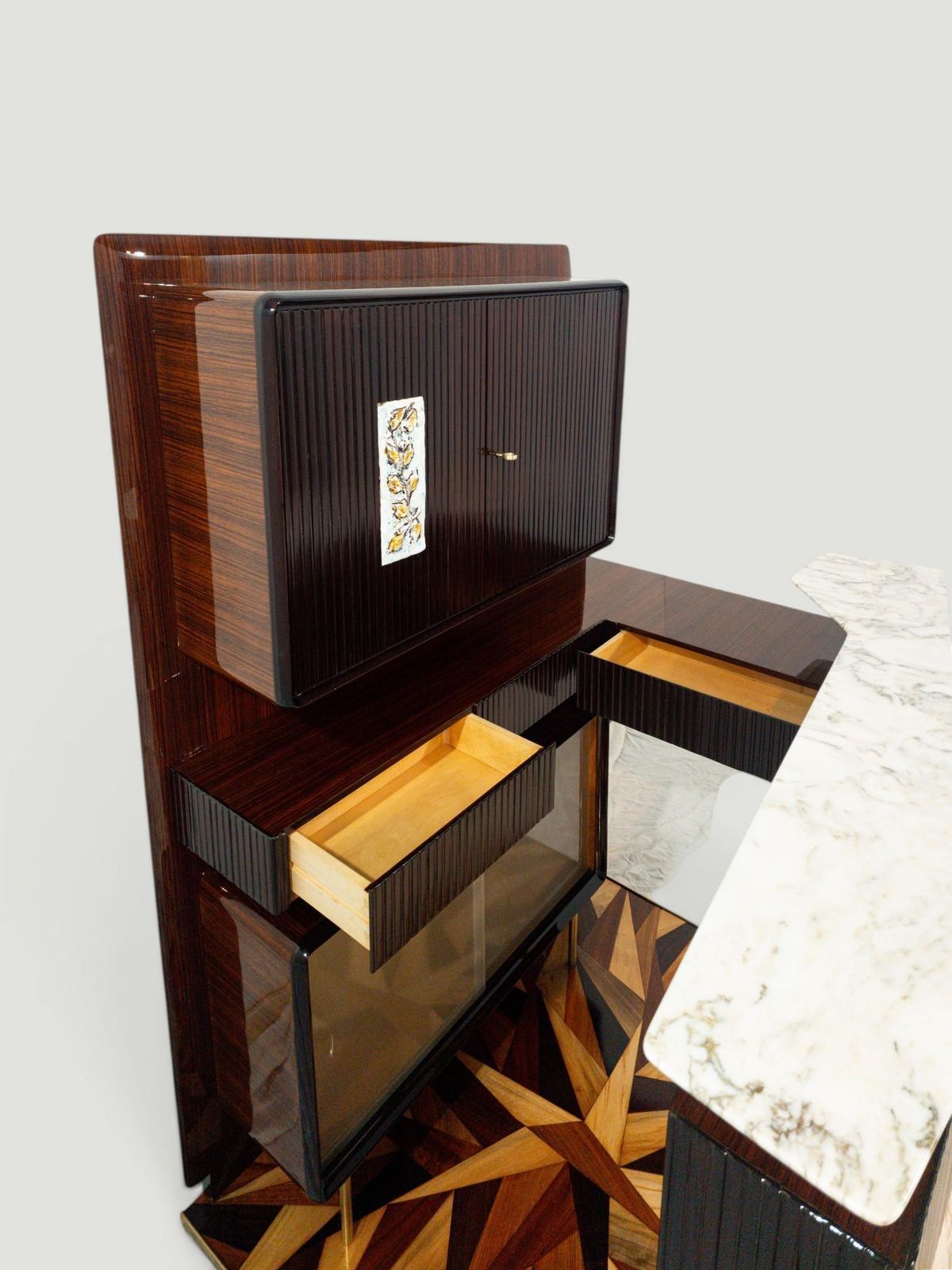 photo vinterior Italian Midcentury Sideboard Or Cabinet Bar Attributed To Osvaldo Borsani 1940s