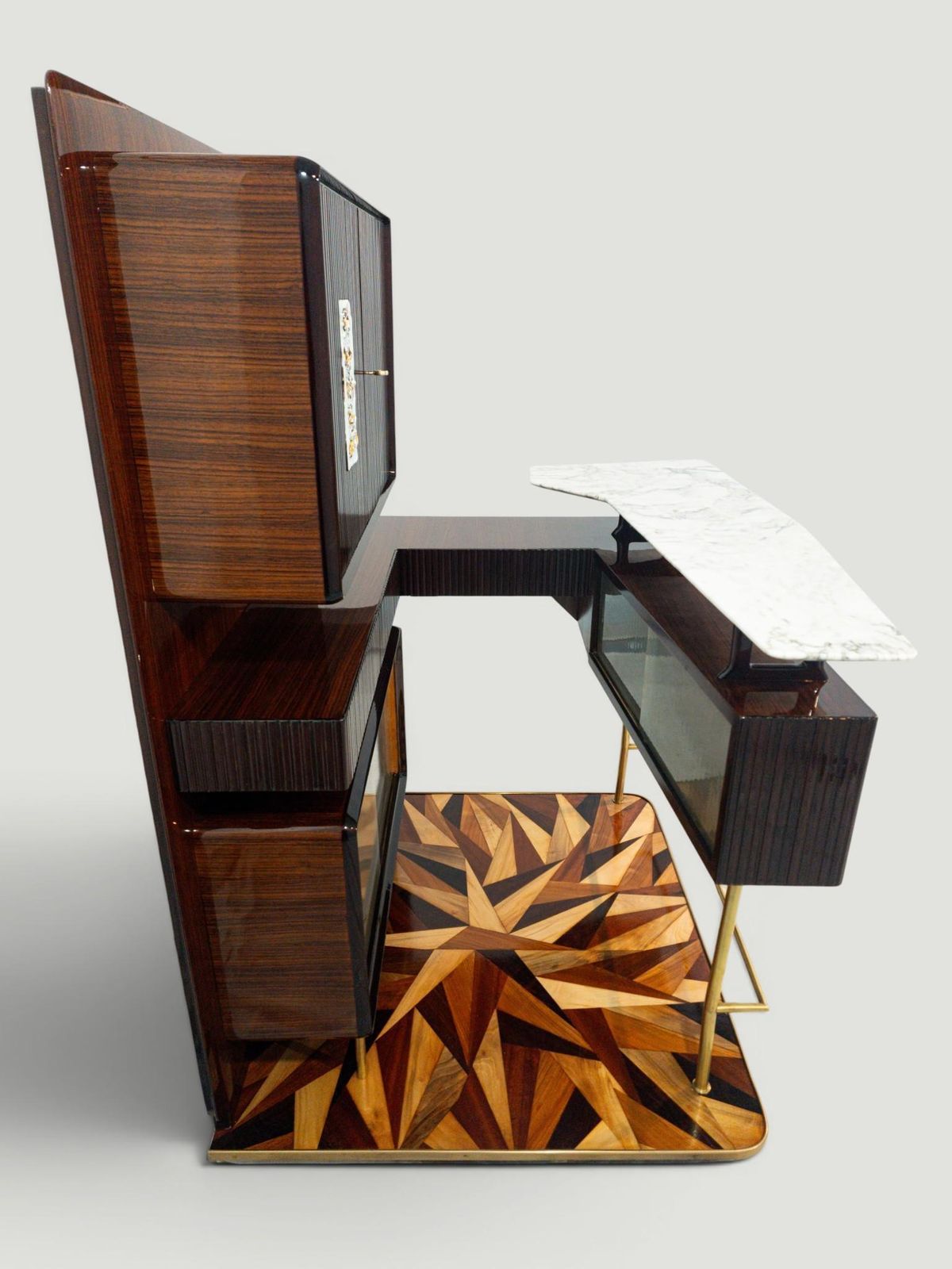photo buy Italian Midcentury Sideboard Or Cabinet Bar Attributed To Osvaldo Borsani 1940s