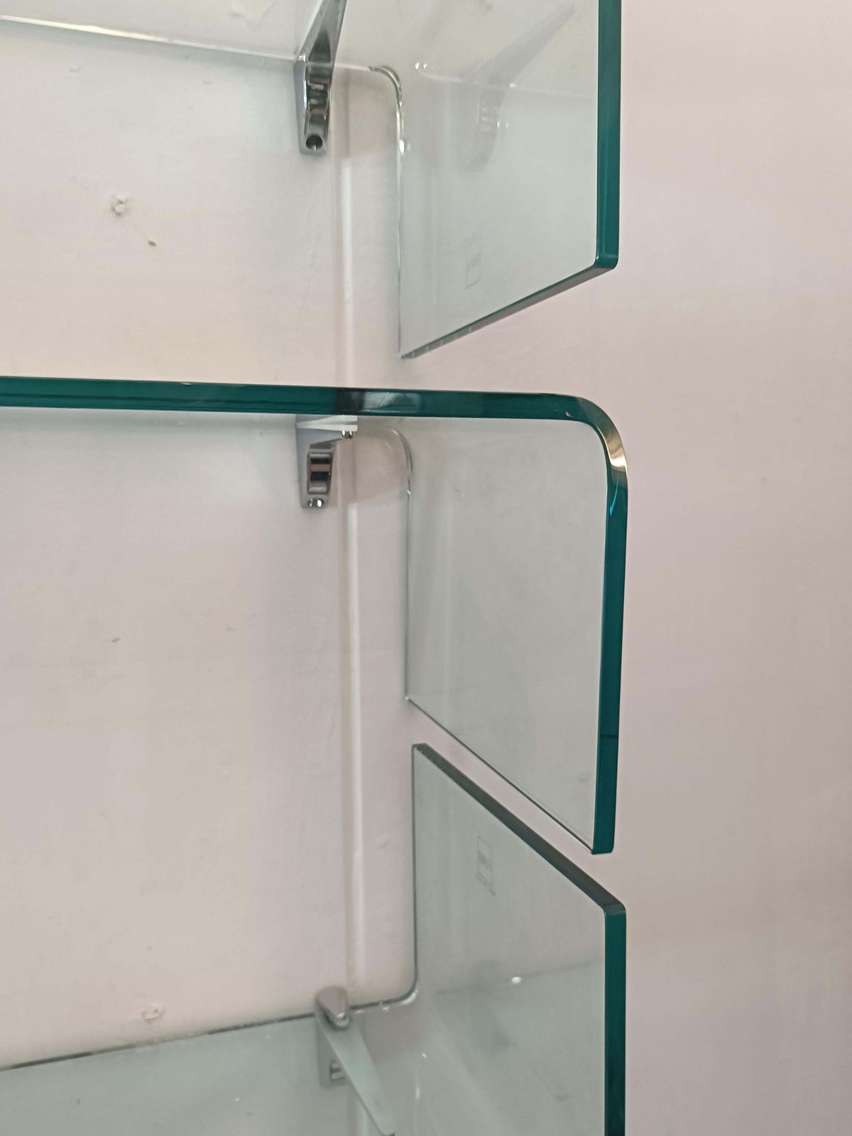 Luca Casini For Fiam Set Of 3 Glass Shelves "Babila," Italy 1990s photo 1209.0