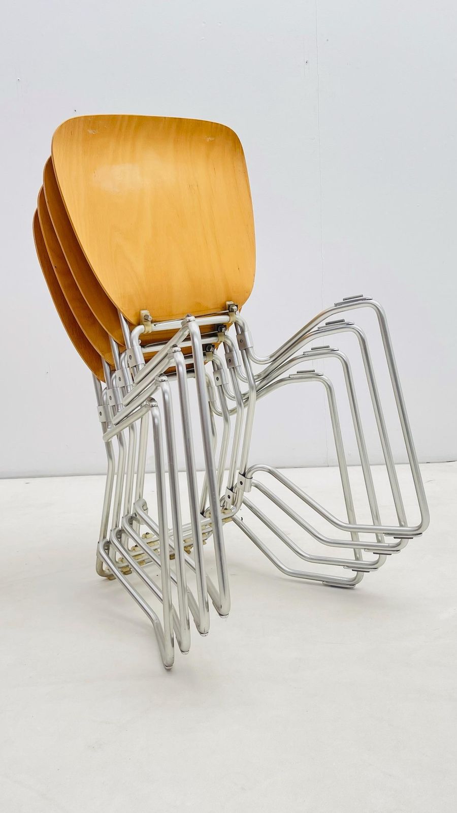 photo vinterior Set Of 10 Aluflex Stacking Chairs By Armin Wirth For Ph. Zieringer Kg