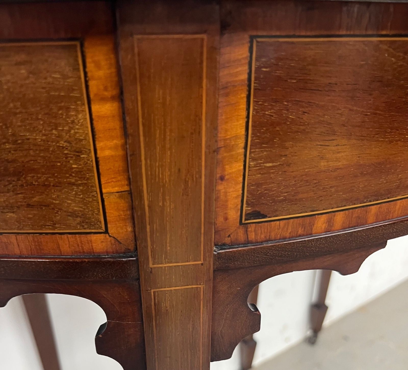 Attractive Sheraton Revival Inlaid Card Or Console Table photo vinterior