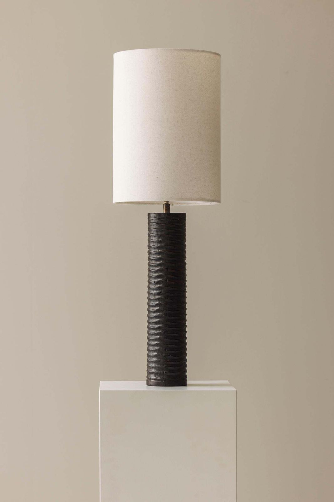 Elegant Pair Of French Wooden Carved Table Lamps From The 1970s. photo for sale