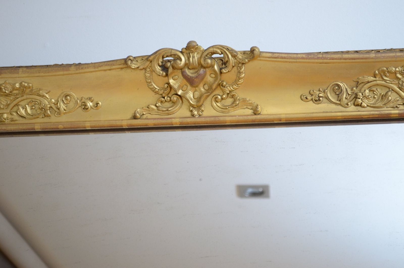 Home Decor Antique Gilded Leaner Mirror Floor Standing Mirror Restored And In Good Condition H207cm photo