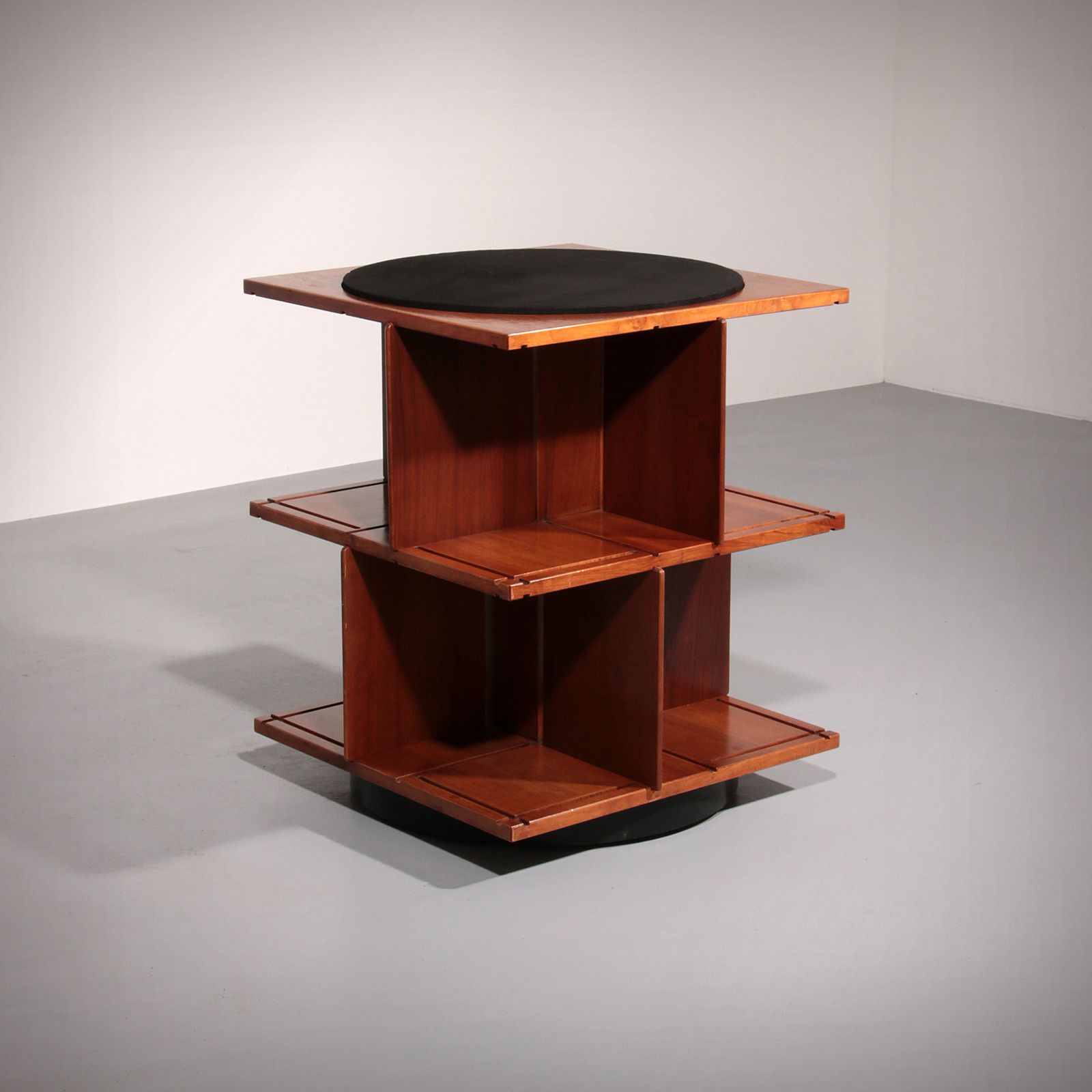 Gianfranco Frattini Revolving Modular Bookcase Model 823,1963 Italy photo furniture