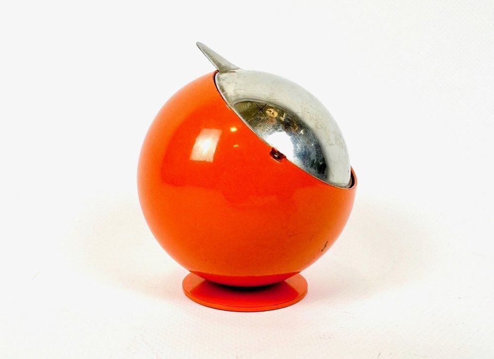 Space Age Orange Smokny Ball Ashtray By F.W. Quist, 1960s