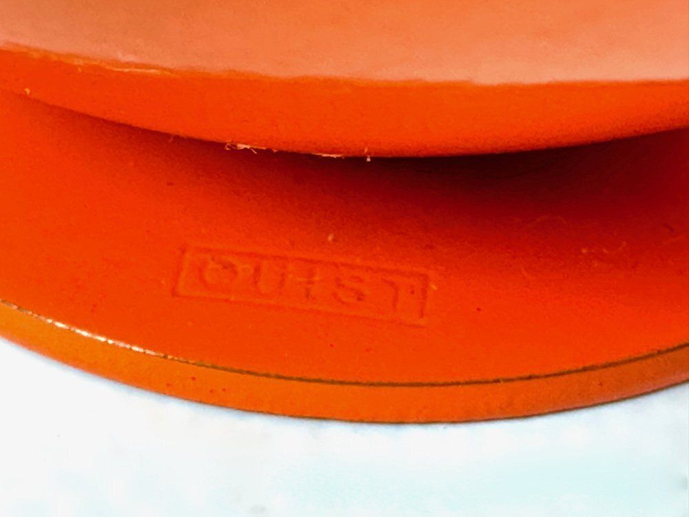 Space Age Orange Smokny Ball Ashtray By F.W. Quist, 1960s photo furniture
