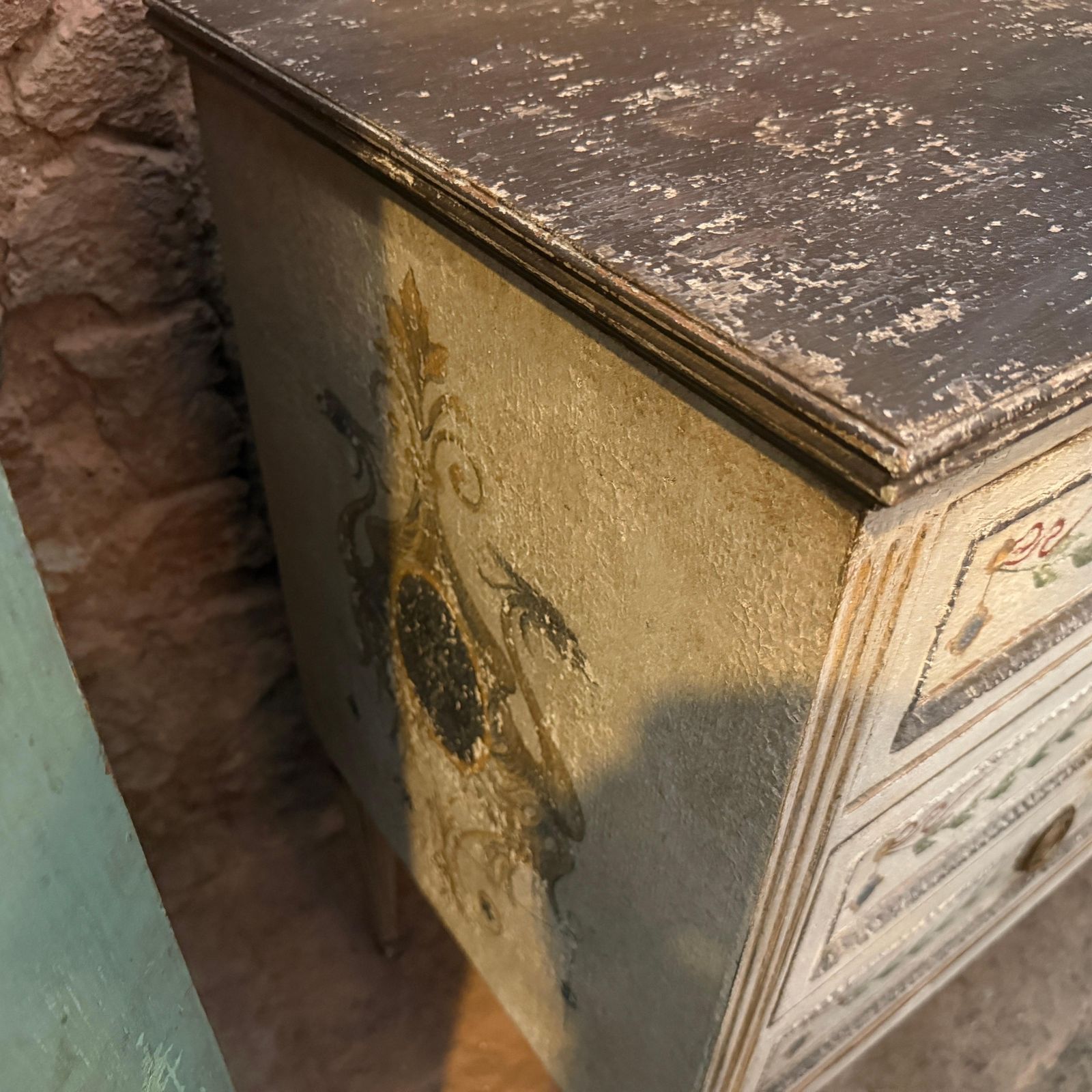 Furniture A Louis XVI Lacquered Wood Florentine Chest Of Drawers photo