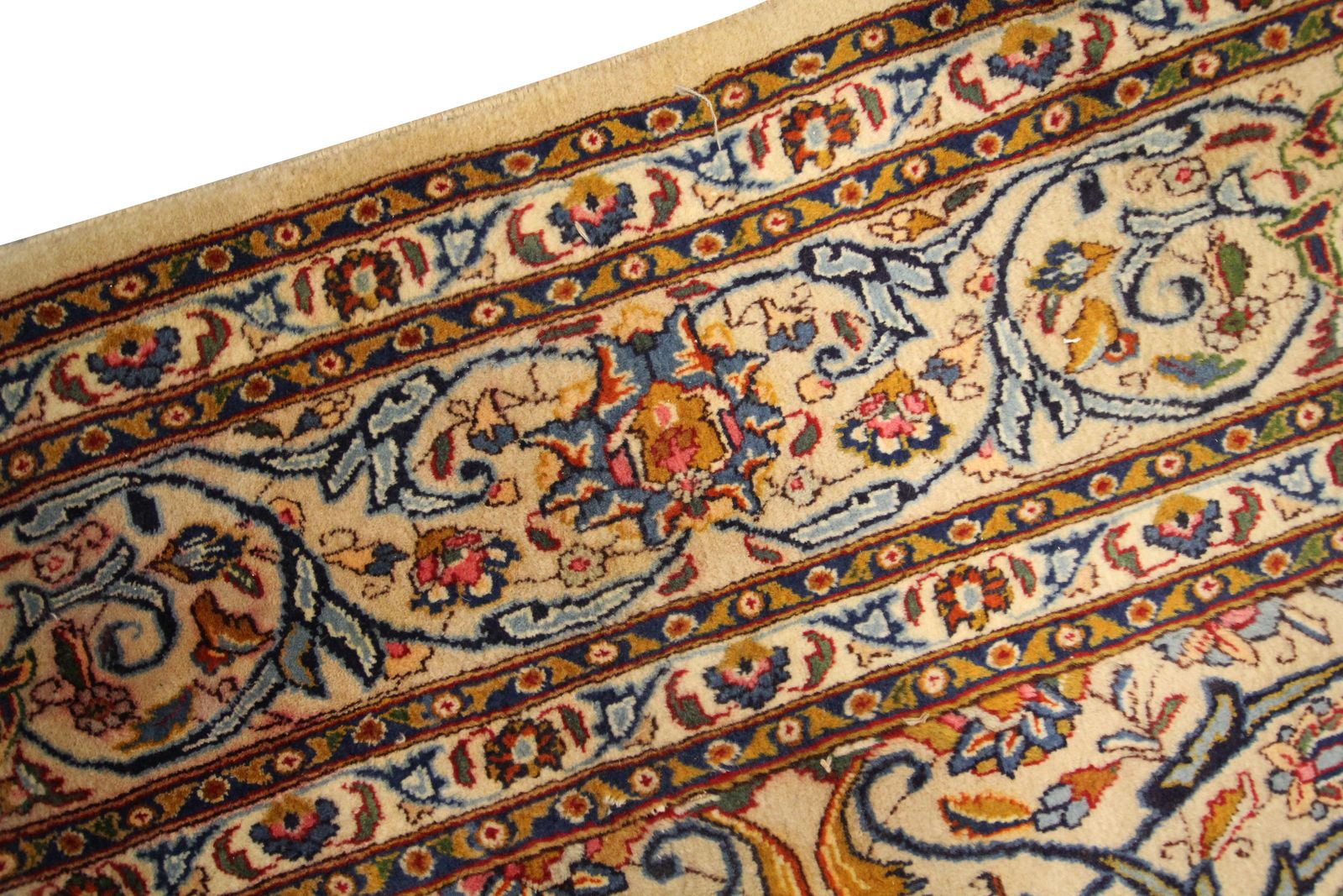 Vintage Handwoven Oriental Area Rug Traditional Ivory Living Room Rug photo vintage