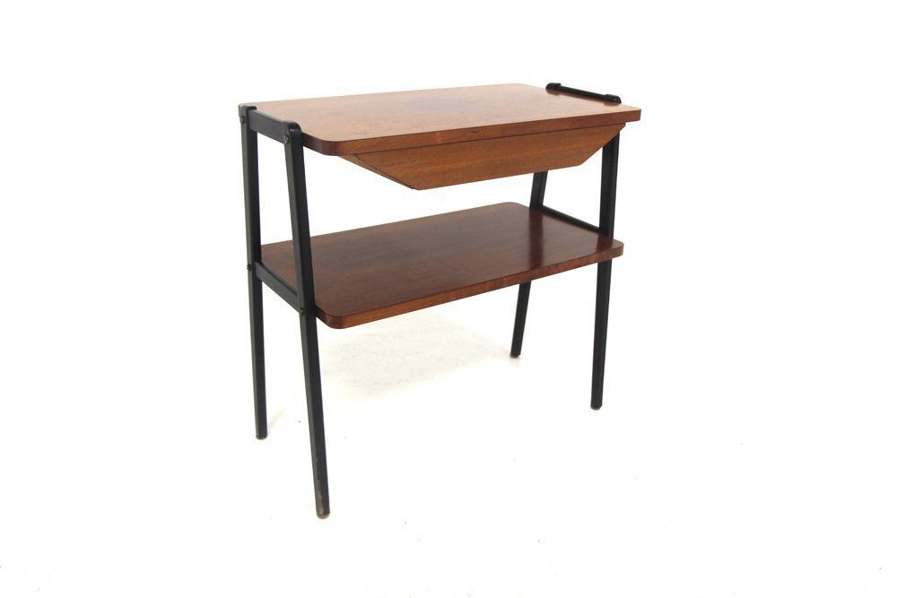 Table de chevet scandinave en acajou, Suède, 195