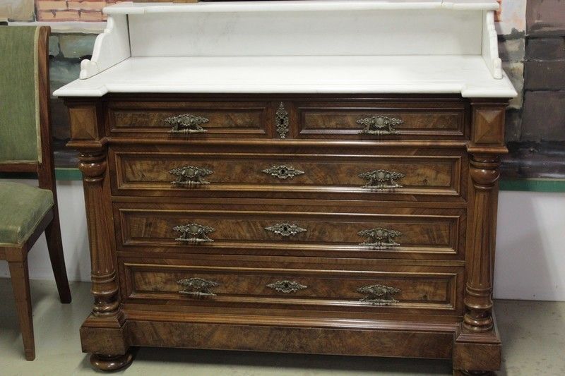 Dresser Dressing Table In Walnut Veneer 20th photo Furniture