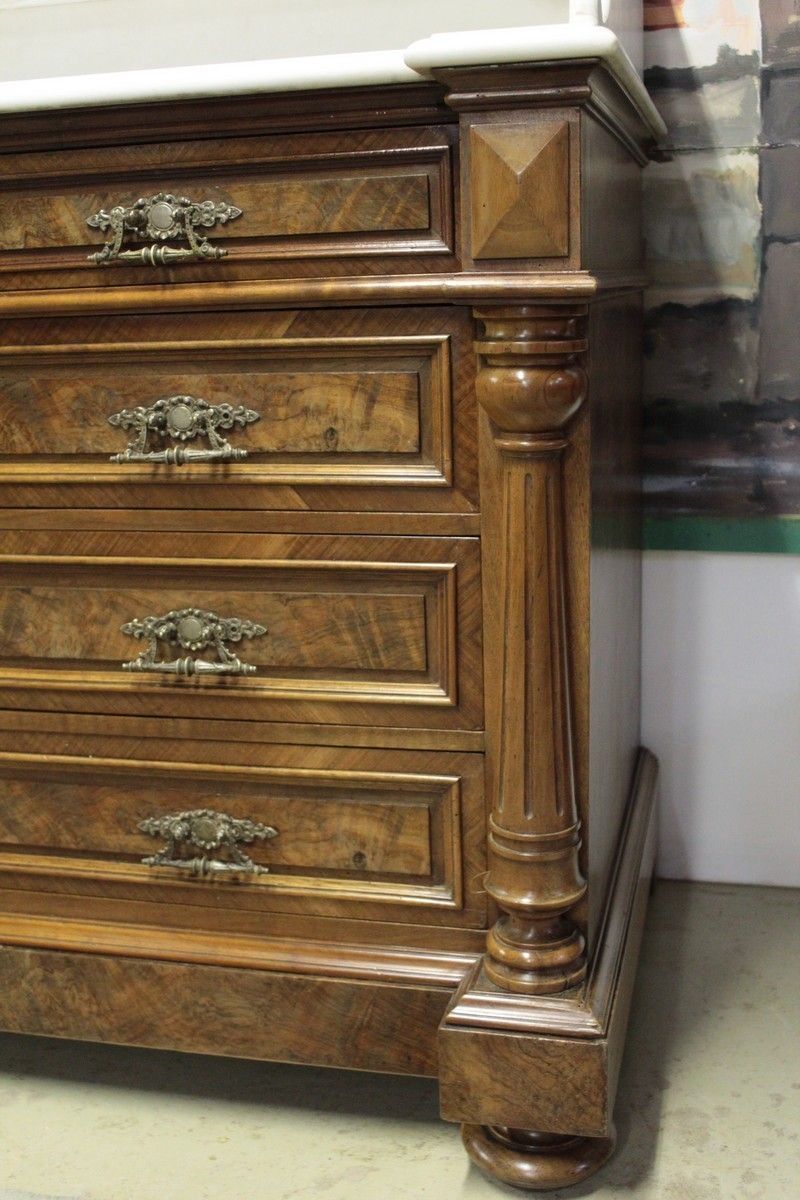Dresser Dressing Table In Walnut Veneer 20th photo 2449.34
