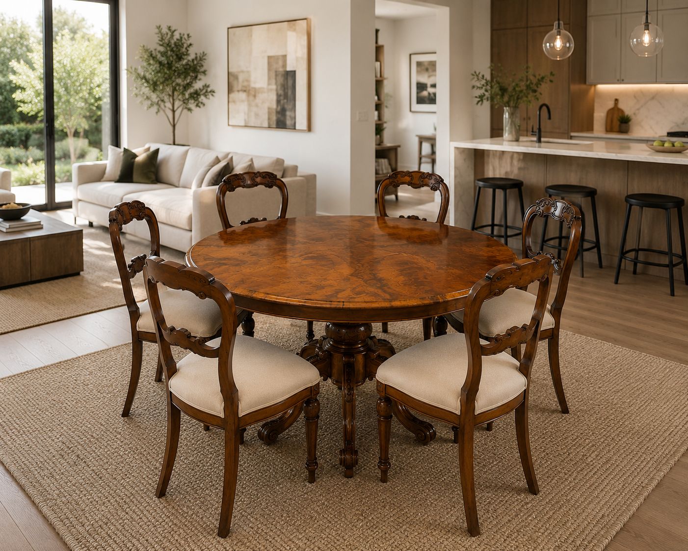 Antique 19th Century Burr Walnut Oval Centre Dining Table 6 Seater Tilt Top photo for sale