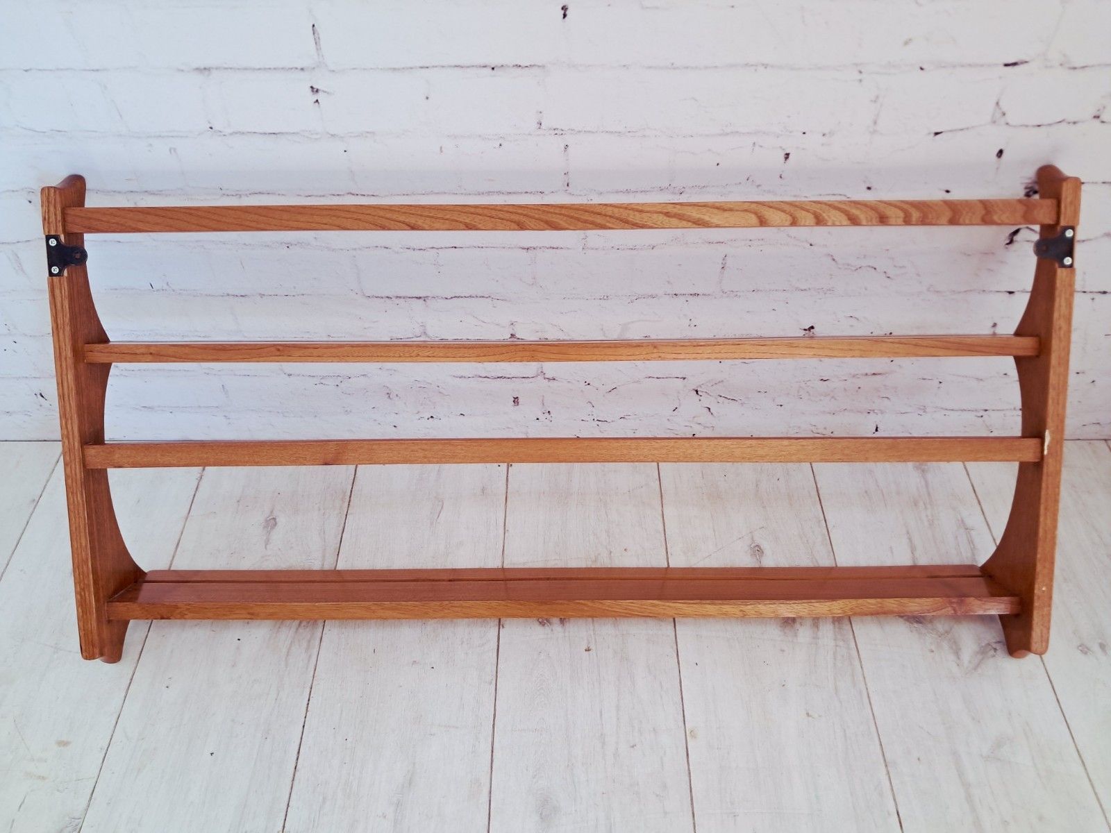 Ercol Windsor Plate Rack Wall Shelf Light Elm Country Mid Century 1970s photo 175.0