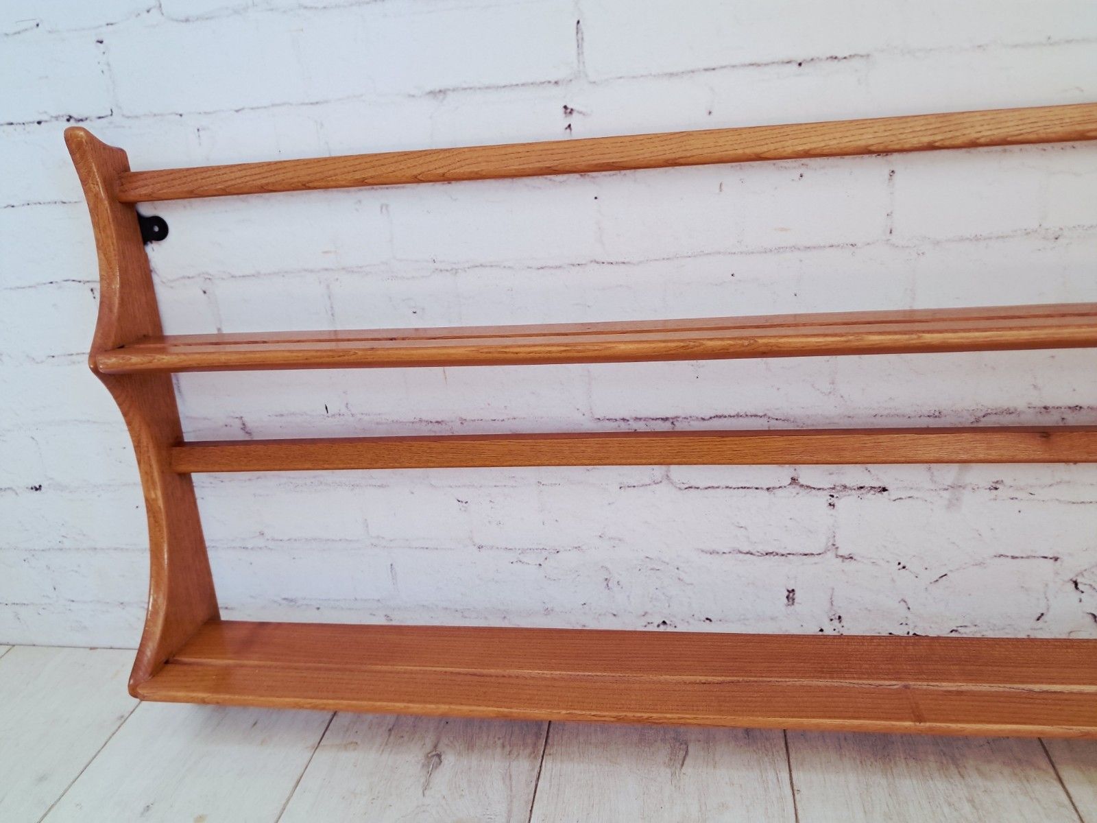 photo buy Ercol Windsor Plate Rack Wall Shelf Light Elm Country Mid Century 1970s