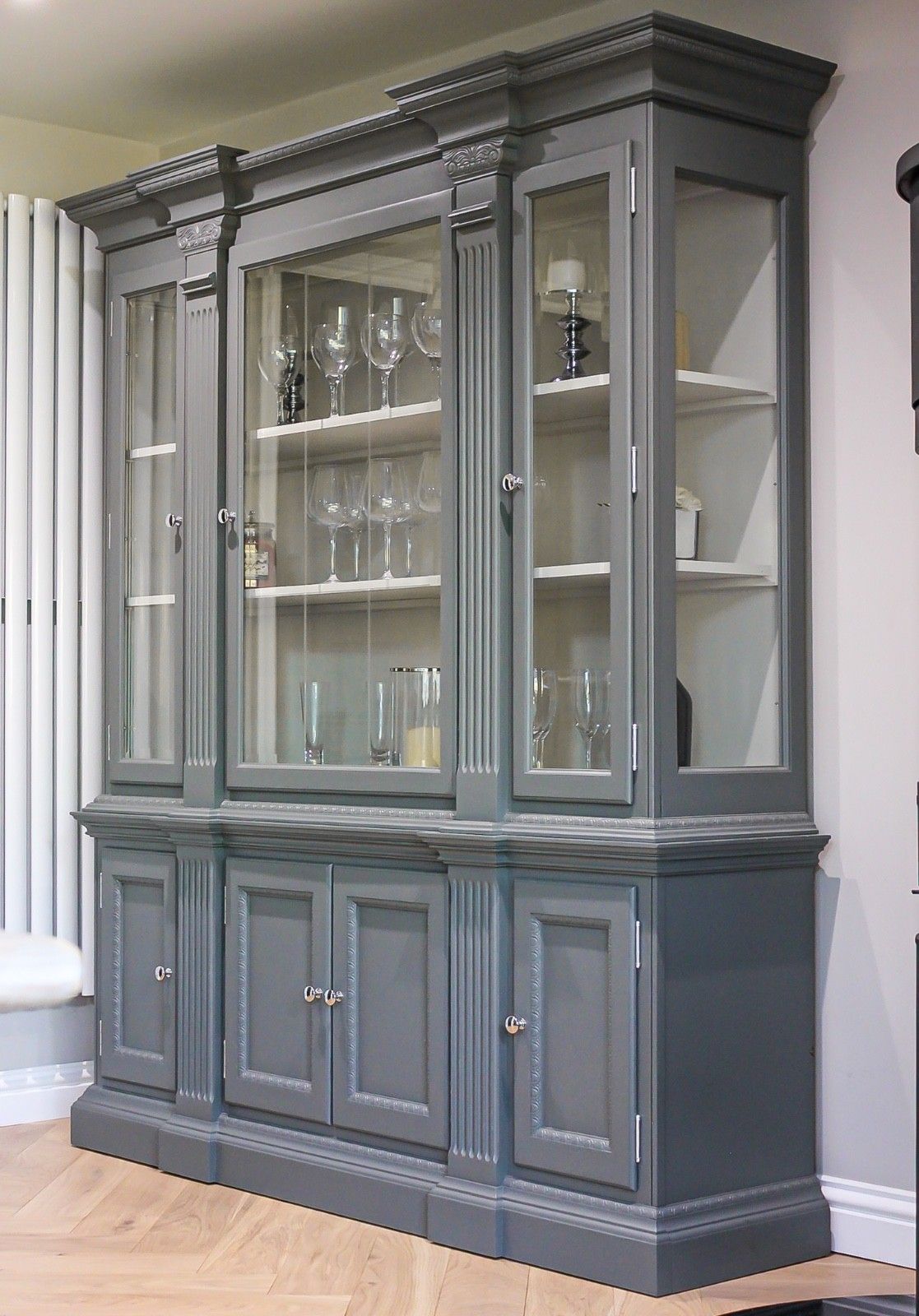 Vintage Antique  Dining Room Table Kitchen Dresser Display Cabinet Sideboard photo furniture