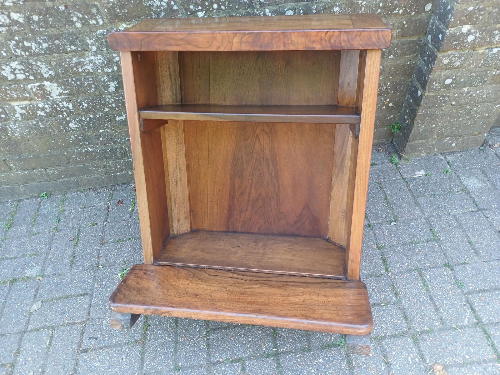 Art Deco Walnut Lectern Podium Quirky Menu Stand Host Station Shop Display Restaurant Reception Vintage Tv Theatre Prop Free Hand Delivery photo 595.0
