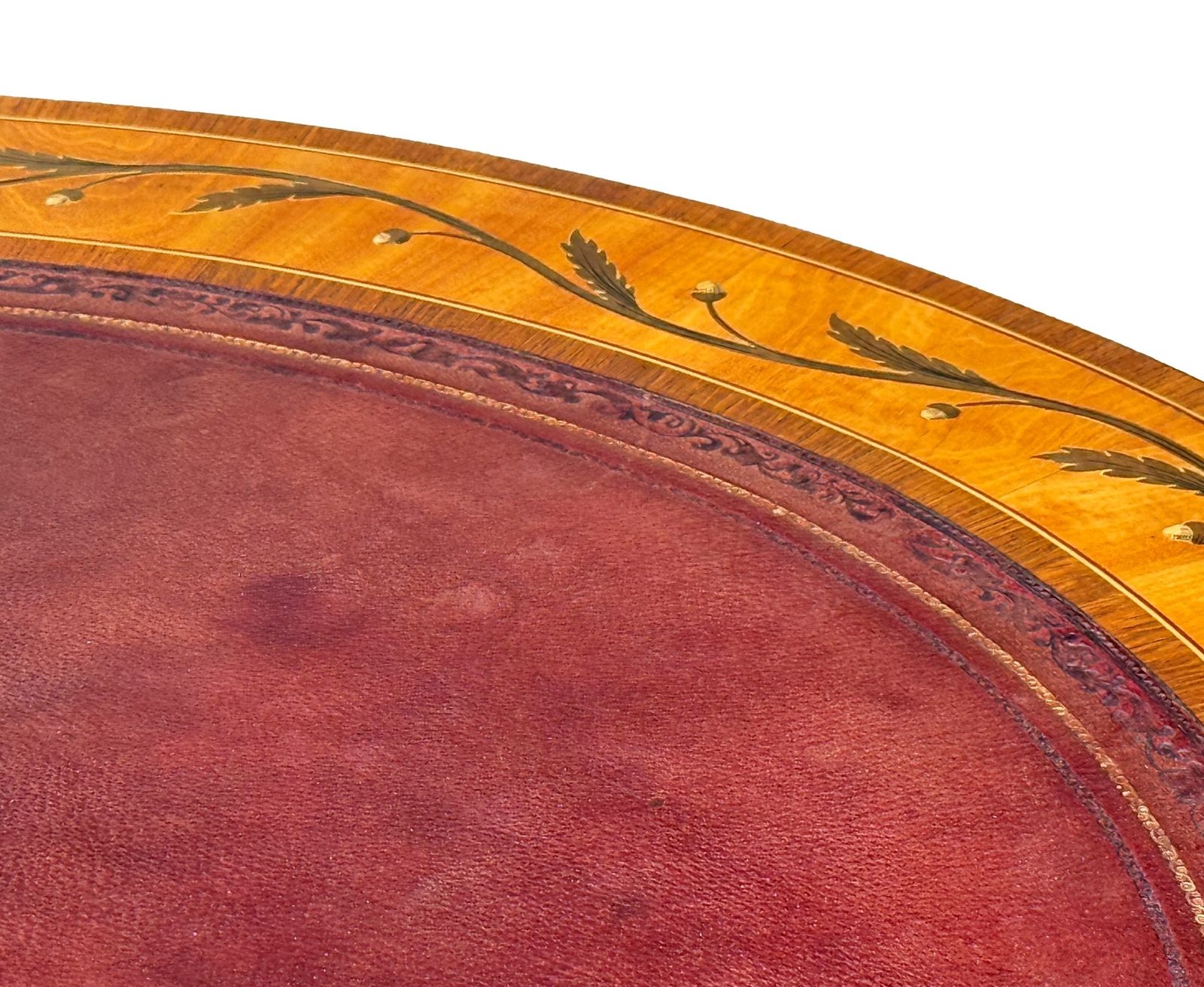 Late 19th Century Satinwood Kidney Shaped Desk By Edwards & Roberts (England, Circa 1890) photo buy