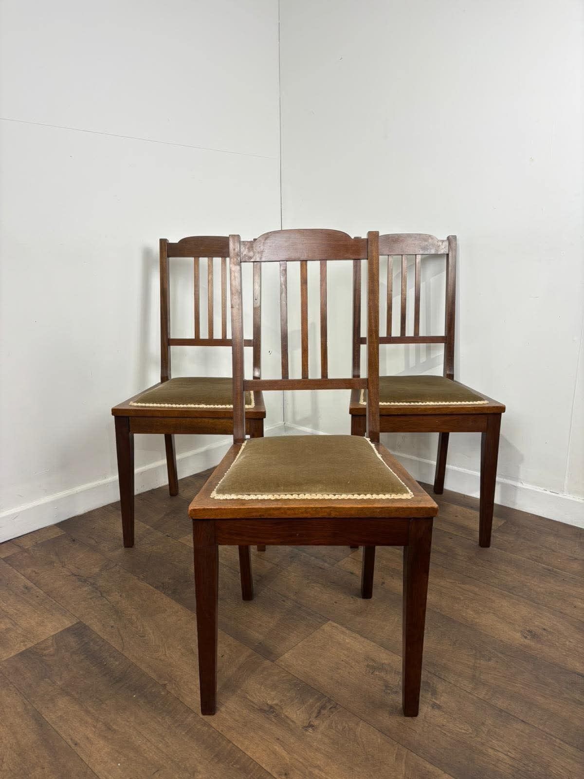 Edwardian Set Of Three Mahogany Bedroom Chairs photo vintage