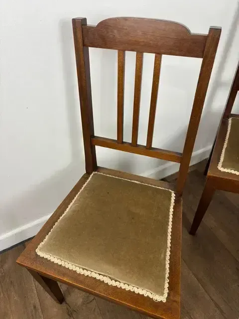 Furniture Edwardian Set Of Three Mahogany Bedroom Chairs photo