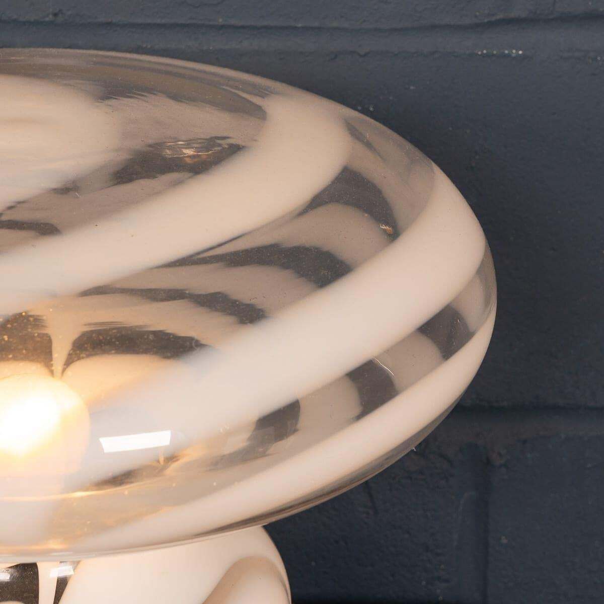 Lighting Vintage 20th Century Italian Hand Blown Glass Table Lamp, Murano C.1970 photo