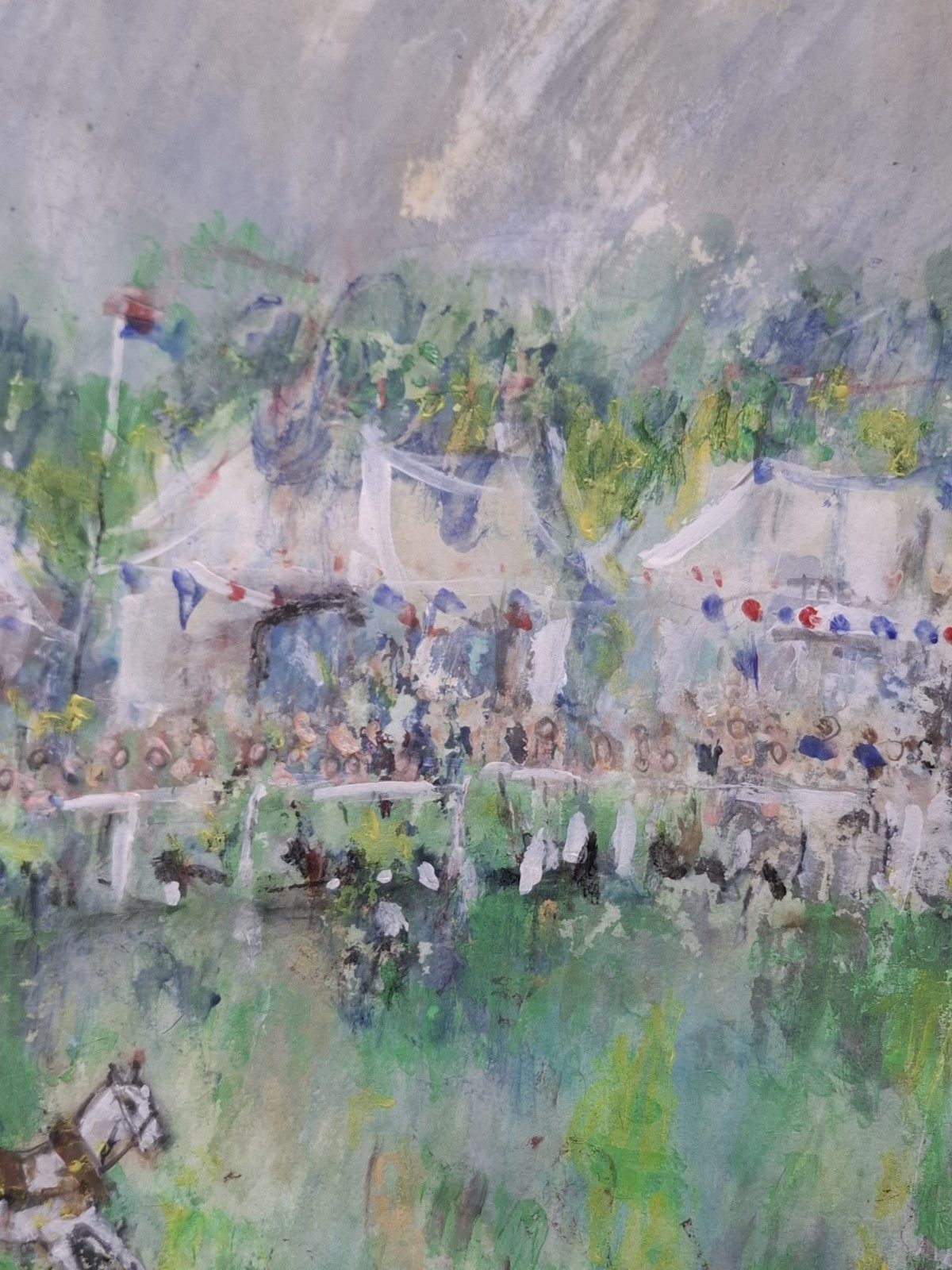 photo for sale Expressionist  Michael Gibbison Watercolour Carriage Driving Lincolnshire Show
