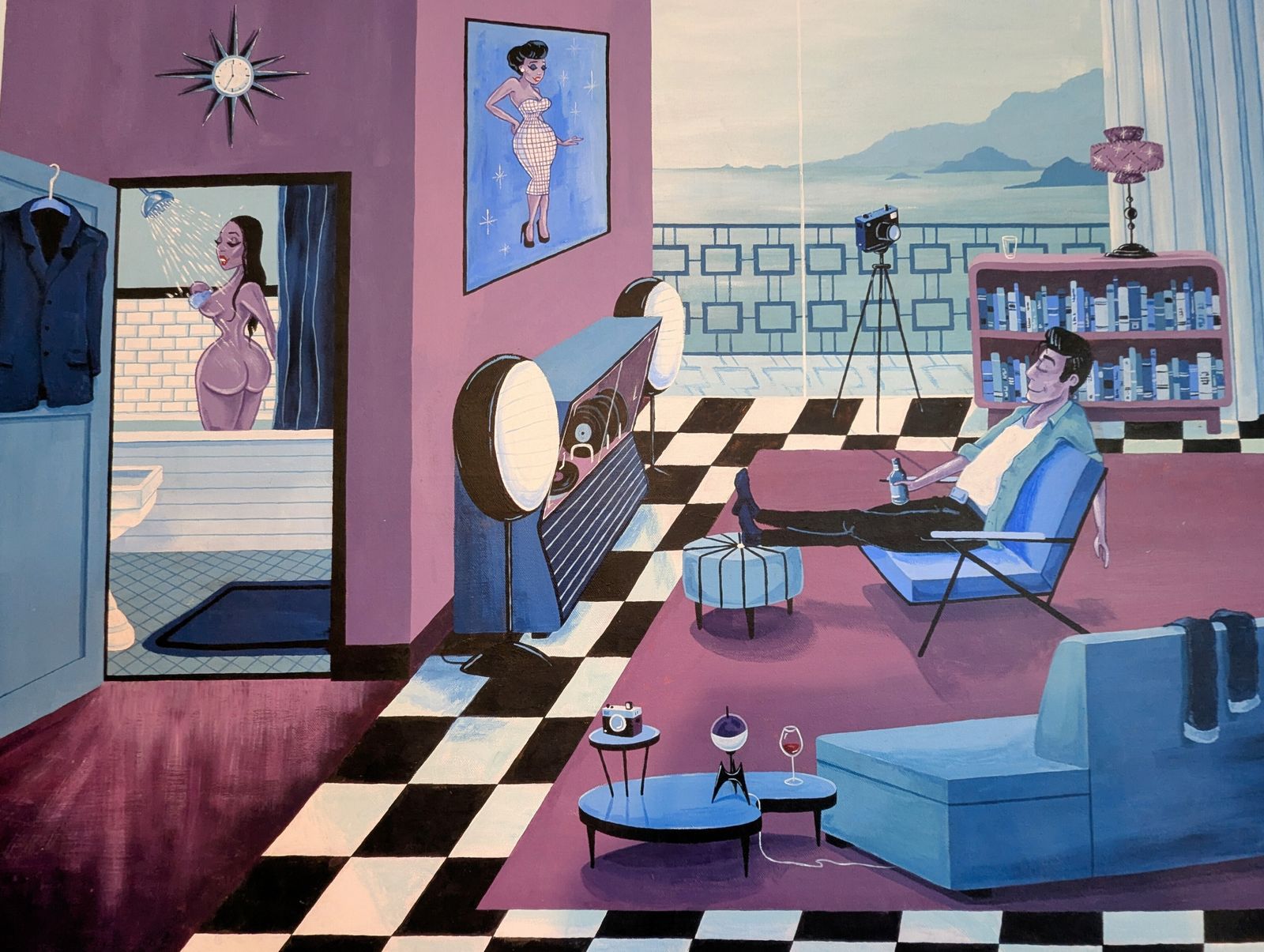 'My Dream Life'   Original Painting On Canvas (Mounted On Wooden Base)