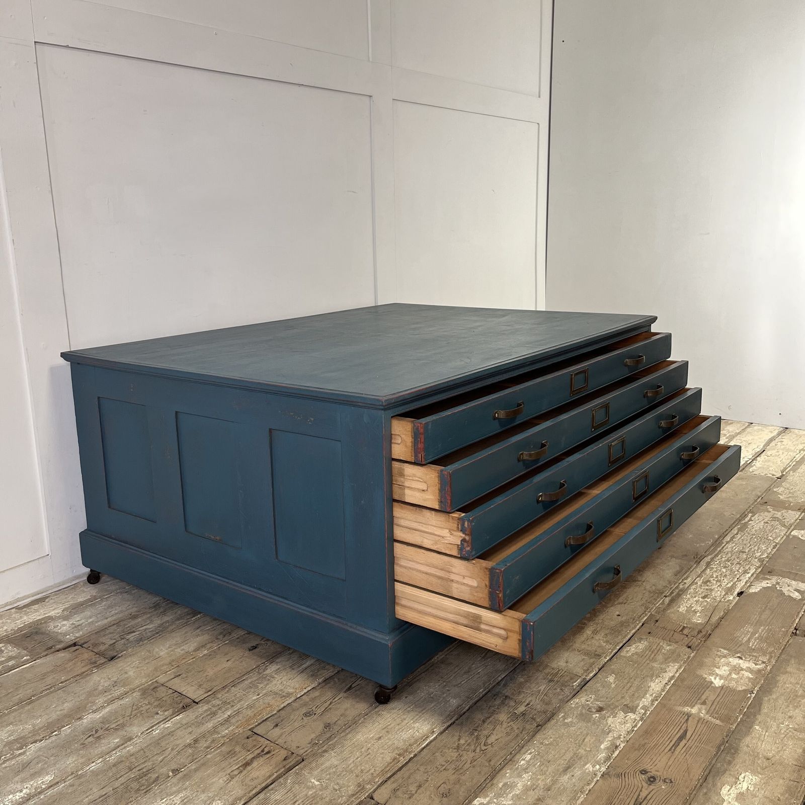 Vintage Painted Plan Chest Of Drawers photo for sale