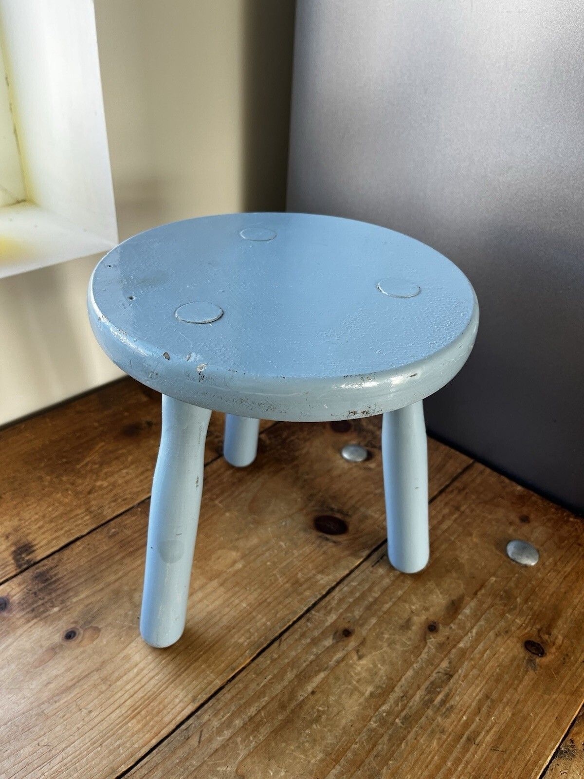 Painted Dairy Milking Stool Rustic Country Farmhouse Antique Vintage Plant Stand photo buy