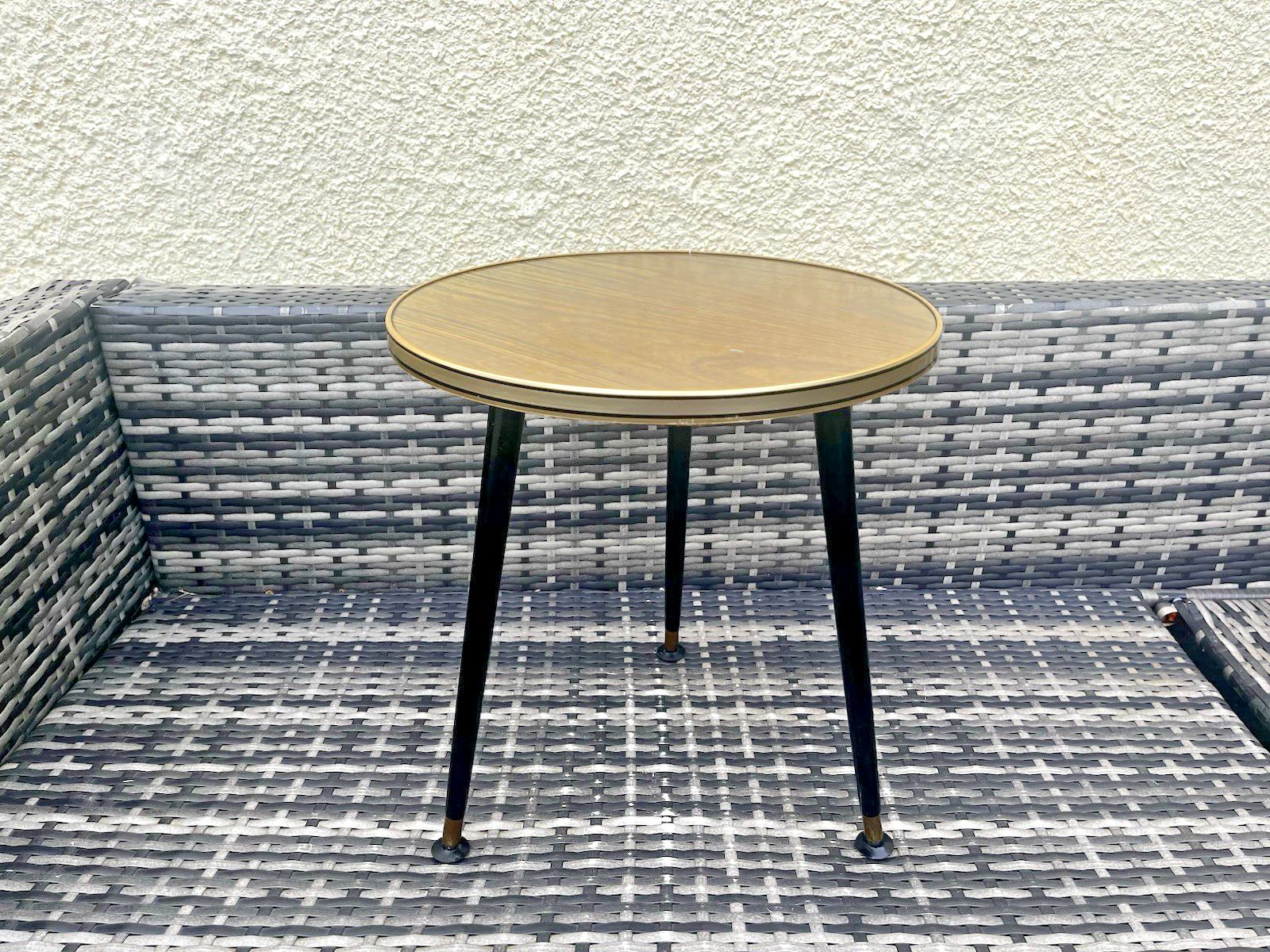 photo vinterior Mid Century Dansette Retro Faux Wood Laminated Occasional Coffee Side Table 60's