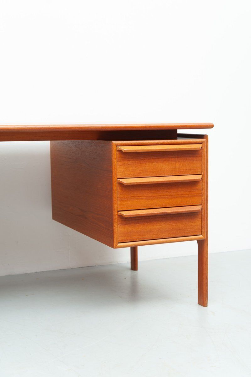 Teak Desk By Gv Gasvig For Gv Møbler, 1960s photo for sale