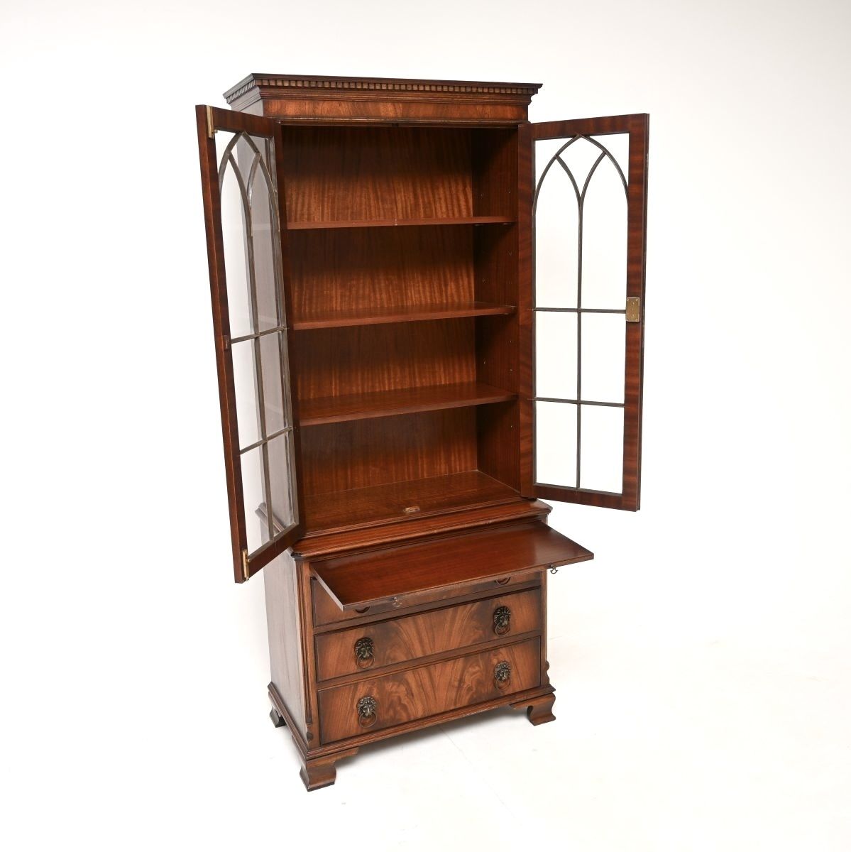 Antique Georgian Style Mahogany Bookcase photo for sale