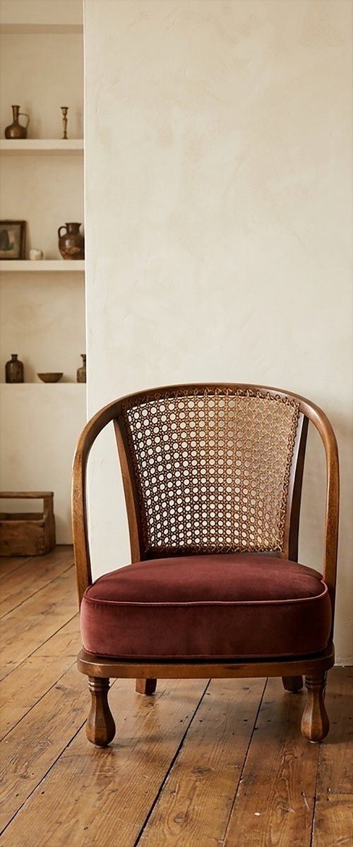 English Bergère Armchair With Caned Backrest, 1900s photo for sale