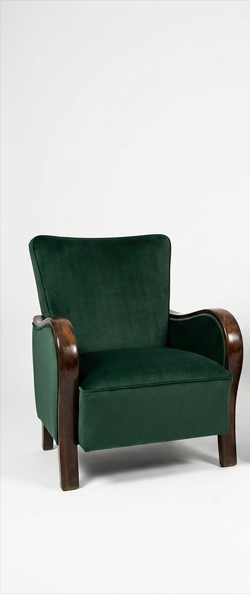 Art Deco Velvet Lounge Chairs In Dark Green Velvet, Set Of 2 photo furniture