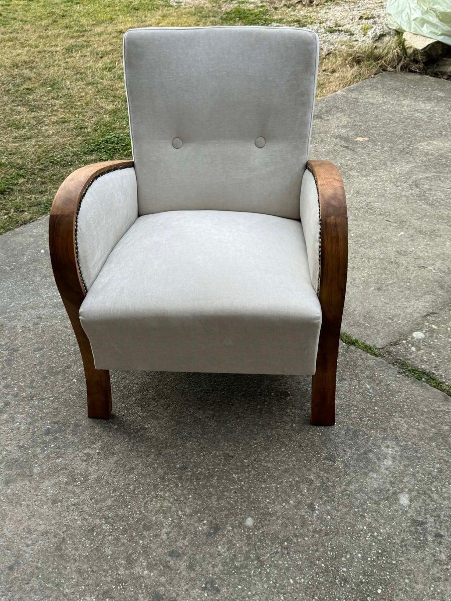 Vintage Art Deco Hungarian Armchair, 1930s photo furniture